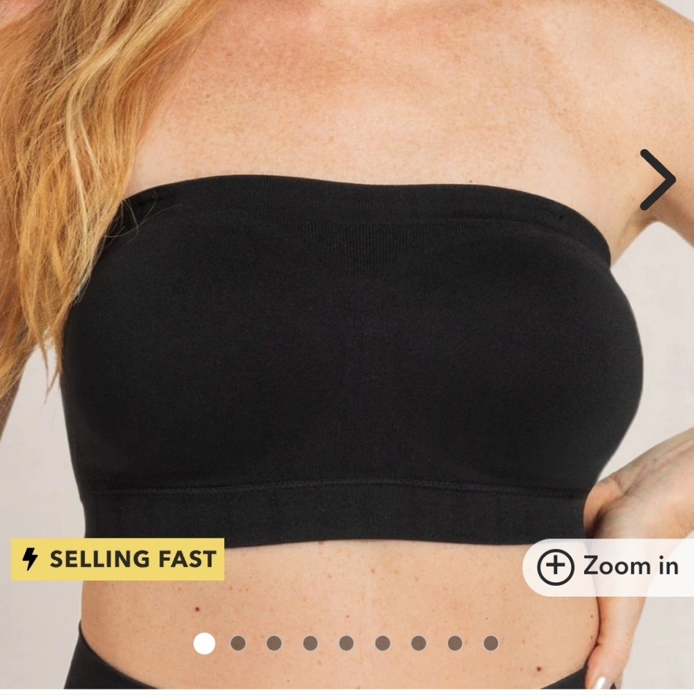 Shapermint Black Strapless Seamless Bandeau Bra